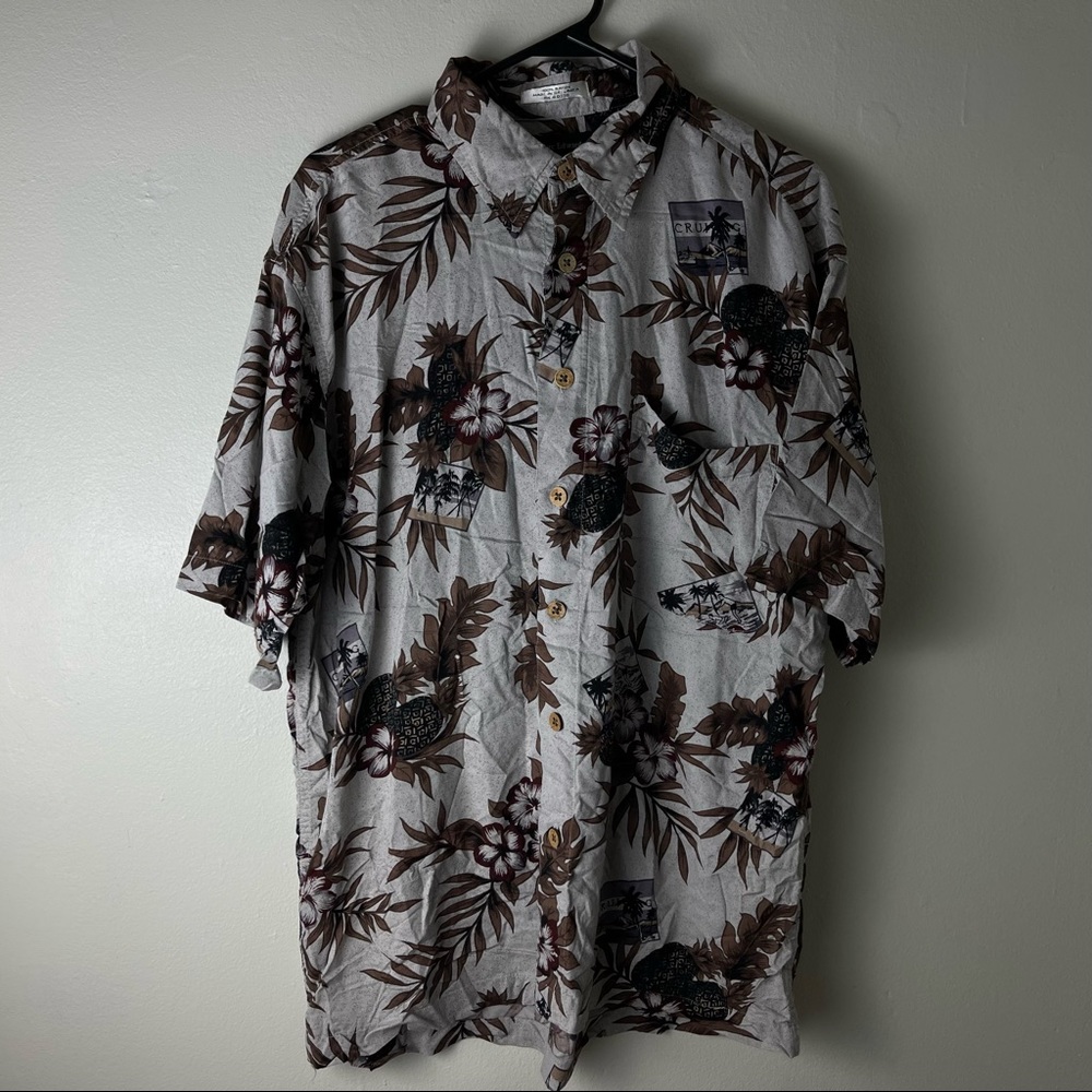 Mark Edwards Hawaiian Button Down Shirt L